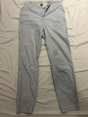 H&M Blue and White Pinstriped Cotton Pants